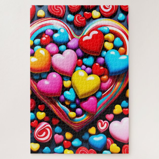 Quebra-cabeça Les bonbons du coeur (Vertical)