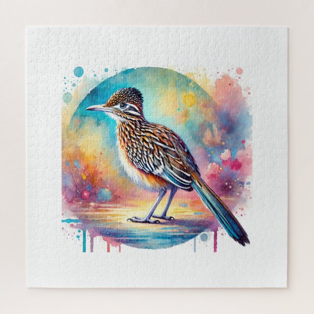 Quebra-cabeça Lesser Roadrunner 030924AREF147 - Watercolor (Vertical)