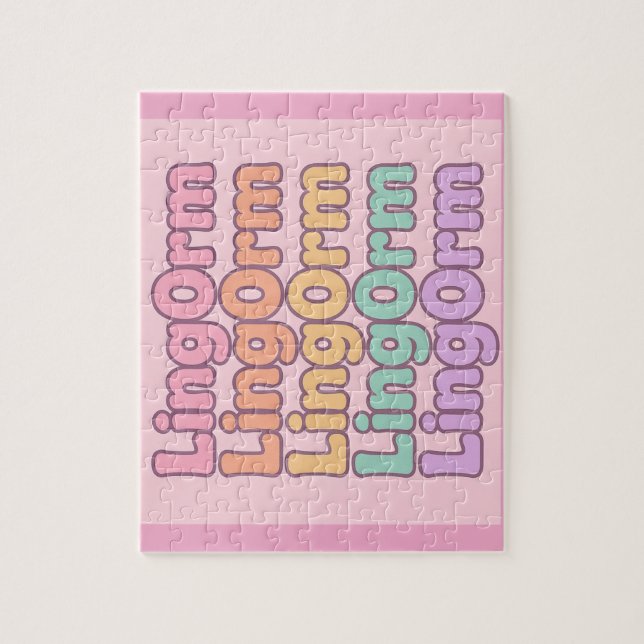 Quebra-cabeça Letra Bolha Kawaii Lingorm (Vertical)