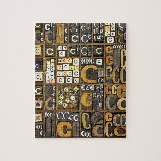 Quebra-cabeça Letra C (Vertical)