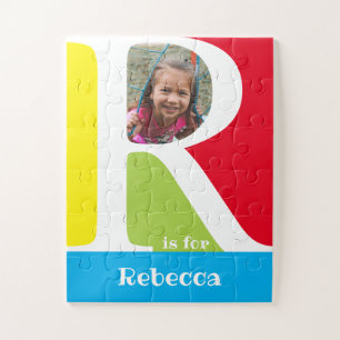 Quebra-cabeça Letra Curta R Kids Foto e Nome