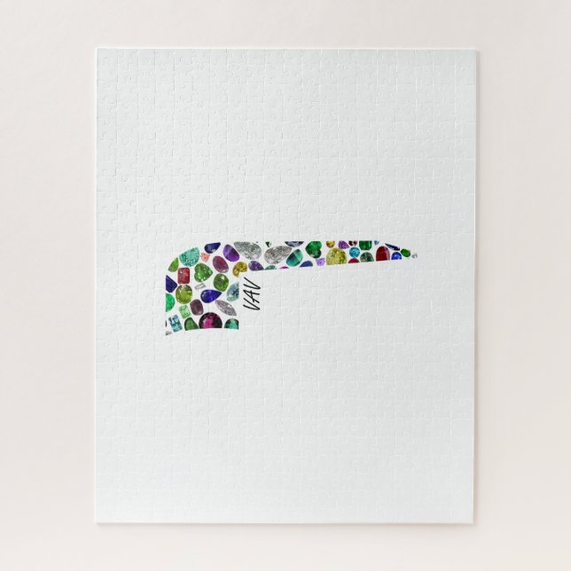 Quebra-cabeça Letra hebraica VAV feita com pedras magnéticas (Vertical)