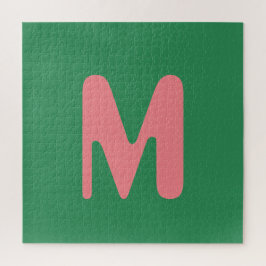 Quebra-cabeça Letra inicial da Rosa claro moderna | Algas verdes