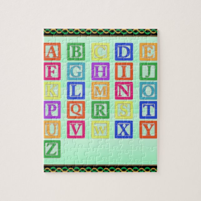 Quebra-cabeça Letras em Bloco (Vertical)