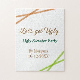 Quebra-cabeça Let's get ugly Christmas ugly sweater Partyorange 