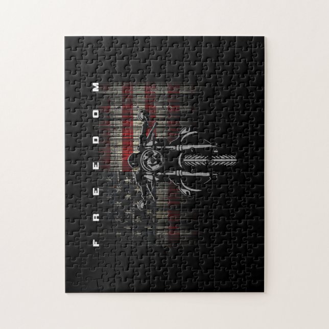 Quebra-cabeça Liberdade para motocicleta americana (Vertical)