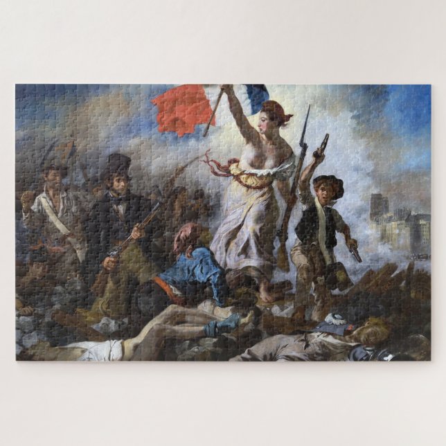 Quebra-cabeça Liberty Liderando as Pessoas: Eugène Delacroix (Horizontal)