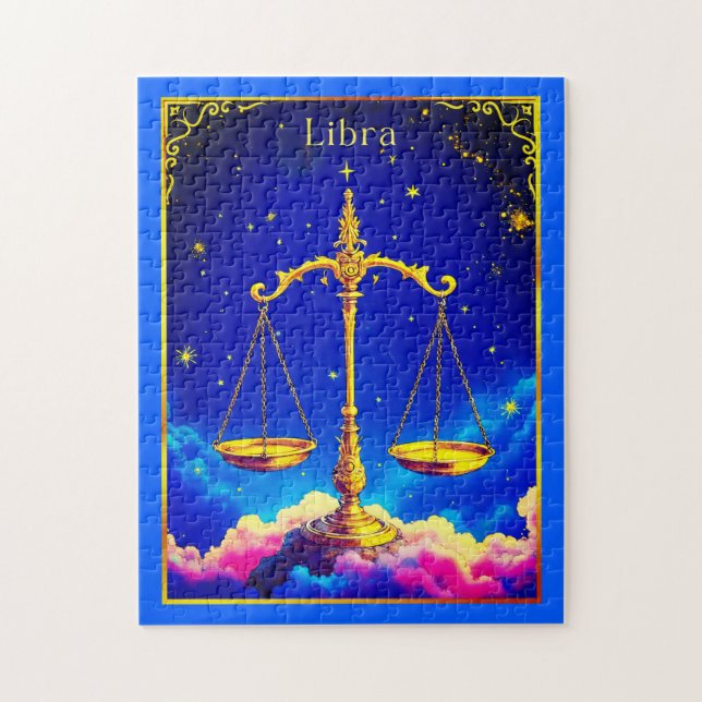 Quebra-cabeça Libra Balança do Zodíaco em um Céu Cheio de Estrel (Vertical)