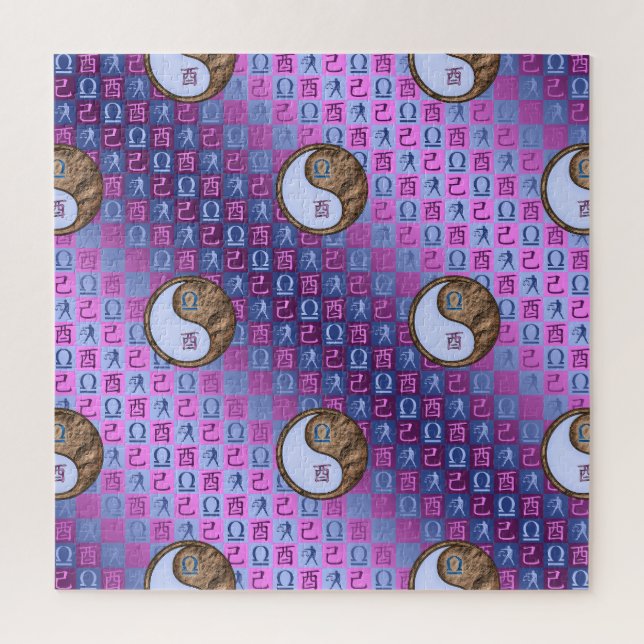 Quebra-cabeça Libra & Galo da Terra (Vertical)