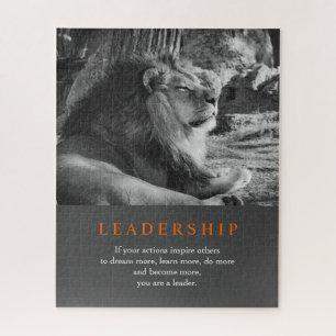 Quebra-cabeça Liderança Motivacional Trendational Lion Black & W