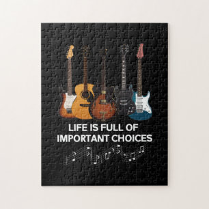 Quebra-cabeça Life Is Full Of Important Choices Guitar Lover