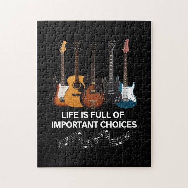 Quebra-cabeça Life Is Full Of Important Choices Guitar Lover (Vertical)