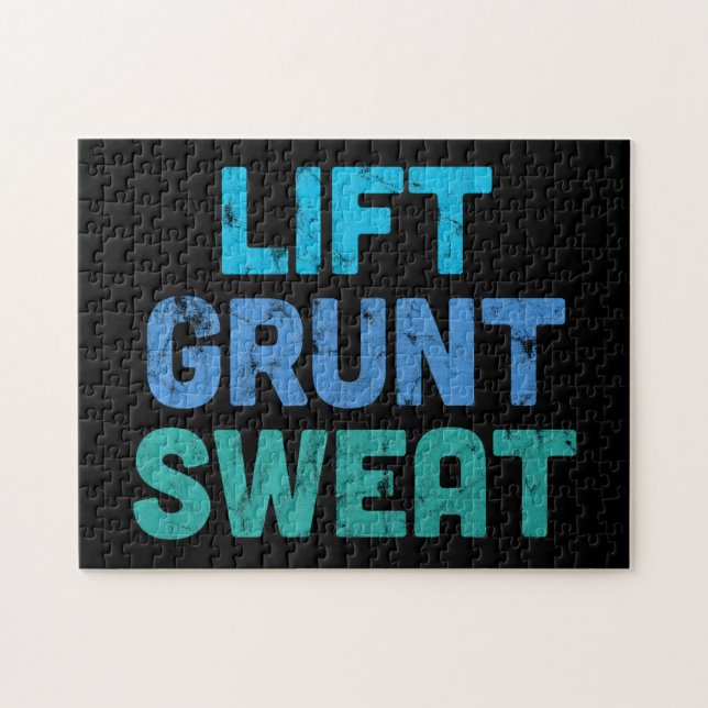 Quebra-cabeça Lift Grunt Sweat Bodybuilder Gym Exercício (Horizontal)