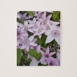 Quebra-cabeça lilac, clematis, linda, flor, flor lilac,