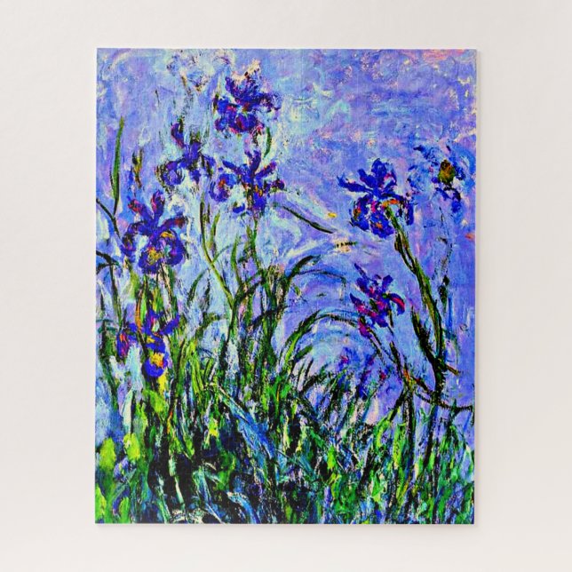 Quebra-cabeça Lilac Irises belas artes por Claude Monet, (Vertical)