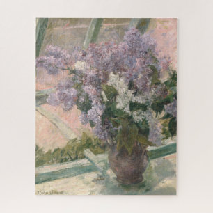 Quebra-cabeça Lilacs em Window por Mary Cassatt American Painter