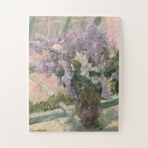 Quebra-cabeça Lilacs em Window por Mary Cassatt American Painter
