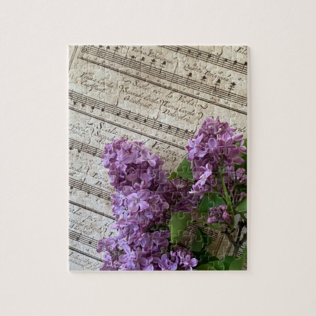 Quebra-cabeça Lilacs on old sheet music (Vertical)