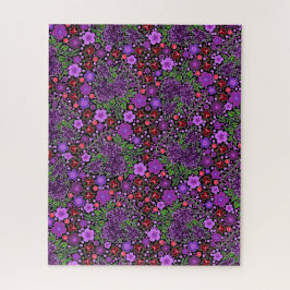 Quebra-cabeça Lilases Roxos e Ladybugs Símbolos do Estado NH