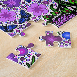 Quebra-cabeça Lilases Roxos Karner Blue Butterflies NH Símbolos