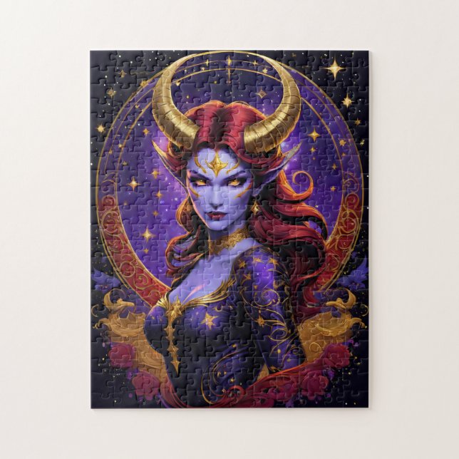 Quebra-cabeça Lilith Starry Night Jigsee Occult Gothic Quebra-ca (Vertical)