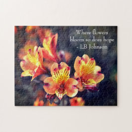 Quebra-cabeça Lily Peruana Flói Inspiração Botânica