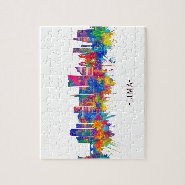 Quebra-cabeça Lima Peru Skyline (Vertical)