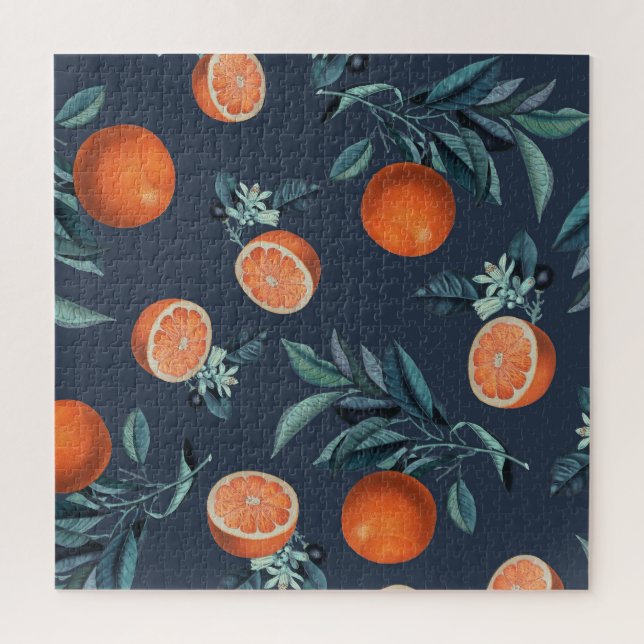 Quebra-cabeça Limão e Folha Padrão VI (Vertical)