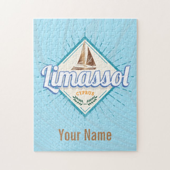 Quebra-cabeça Limassol Cidade de Chipre - Navio de navegação ret (Vertical)