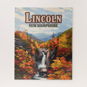 Quebra-cabeça Lincoln New Hampshire Franconia Falls