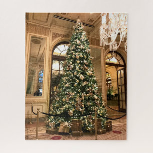 Quebra-cabeça Linda árvore de Natal no Hotel Plaza NYC
