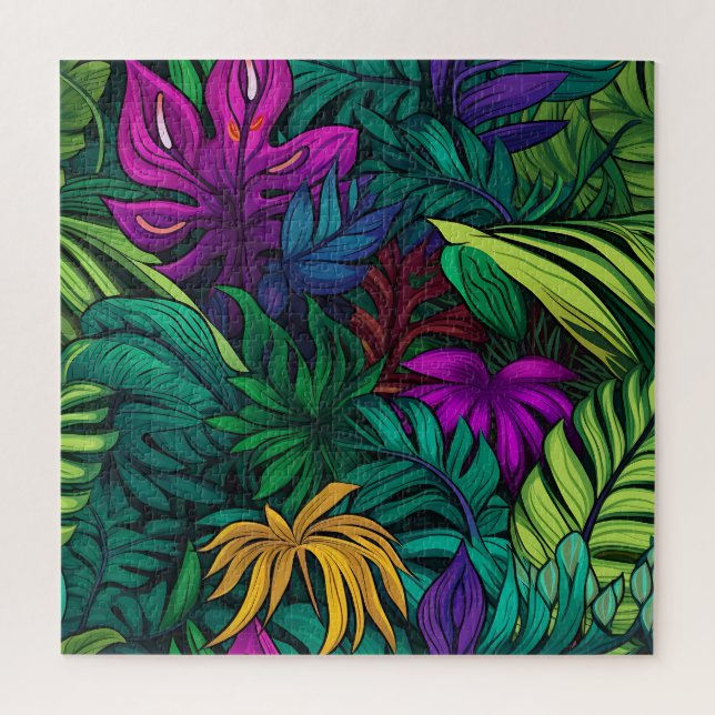 Quebra-cabeça Linda Aventura da Selva de Cores-de-Água (Vertical)