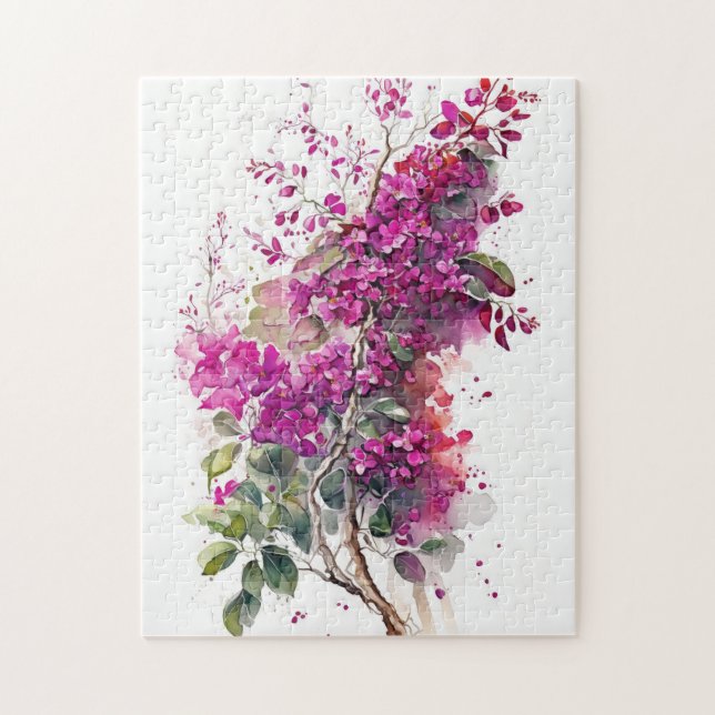 Quebra-cabeça Linda Bougainvillea Watercolor (Vertical)