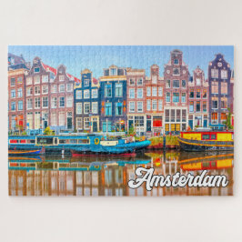 Quebra-cabeça Linda Cidade De Amsterdã, Holanda