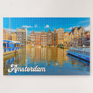 Quebra-cabeça Linda Cidade De Amsterdã, Holanda