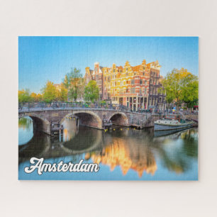 Quebra-cabeça Linda Cidade De Amsterdã, Holanda