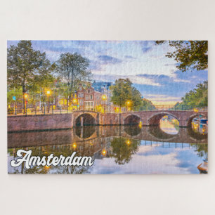 Quebra-cabeça Linda Cidade De Amsterdã, Holanda