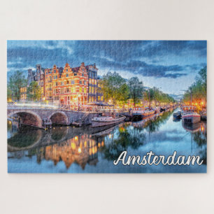 Quebra-cabeça Linda Cidade De Amsterdã, Holanda