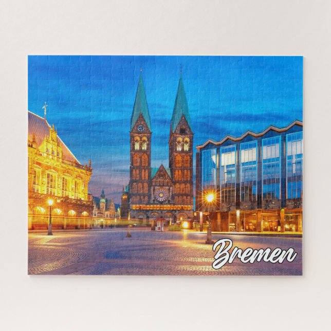 Quebra-cabeça Linda Cidade De Bremen, Alemanha (Horizontal)