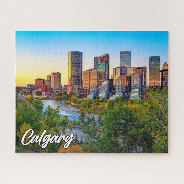 Quebra-cabeça Linda Cidade De Calgary, Alberta, Canadá (Horizontal)