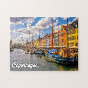 Quebra-cabeça Linda Cidade De Copenhagen, Dinamarca