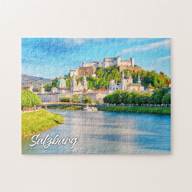 Quebra-cabeça Linda Cidade De Salzburgo, Áustria (Horizontal)