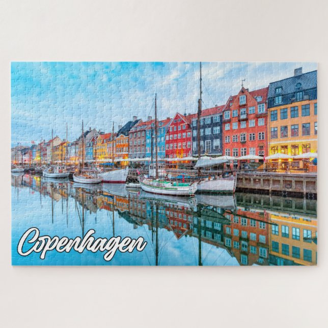 Quebra-cabeça Linda Copenhagen, Dinamarca (Horizontal)