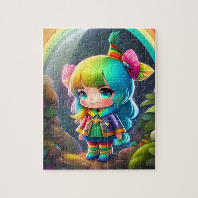 Quebra-cabeça Linda e linda garota de elfo (Vertical)