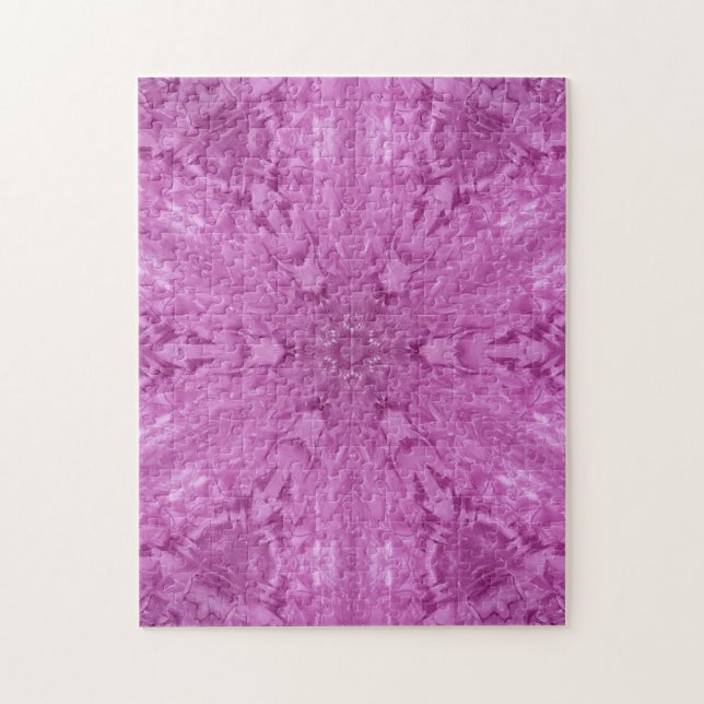 Quebra-cabeça Linda menina rosa rendas caleidoscópicas Padrão (Vertical)