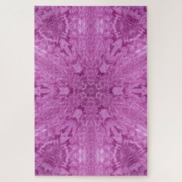 Quebra-cabeça Linda menina rosa rendas caleidoscópicas Padrão