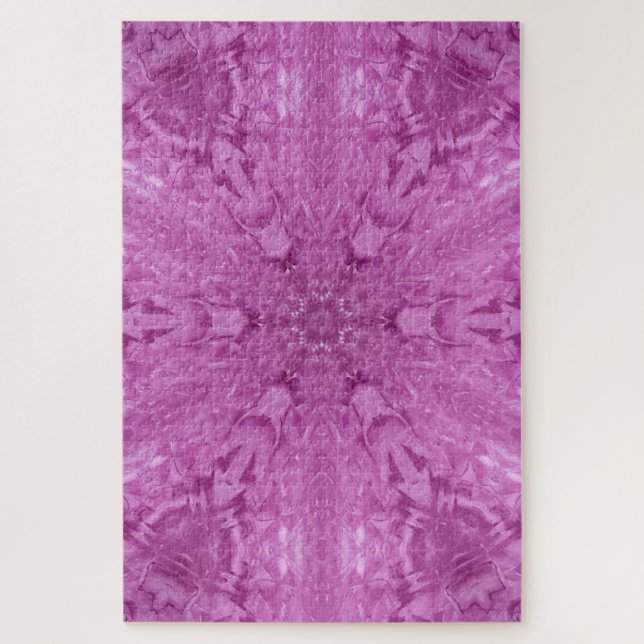 Quebra-cabeça Linda menina rosa rendas caleidoscópicas Padrão (Vertical)