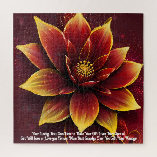 Quebra-cabeça Linda Mensagem de Presente Personalizada de Bloom 