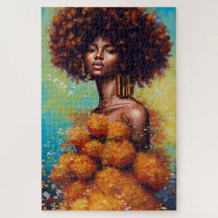 Quebra-cabeça Linda mulher africana