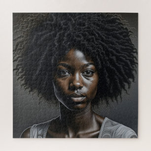 Quebra-cabeça Linda mulher afro-americana Ai Art